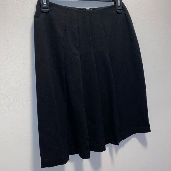 Vintage Valerie Stevens Black Wool Pleated Mini Skirt - Picture 2 of 4
